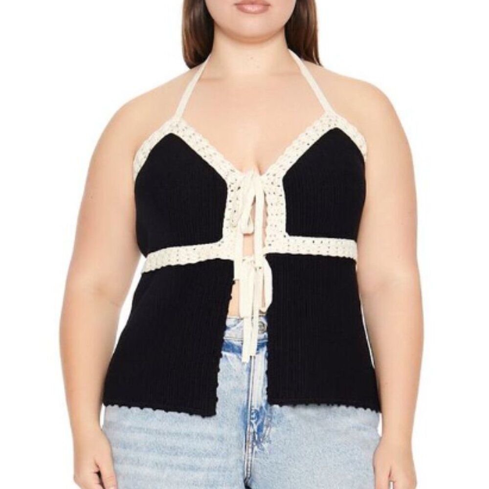 Forever21Plus Size Tie-Front Halter Top